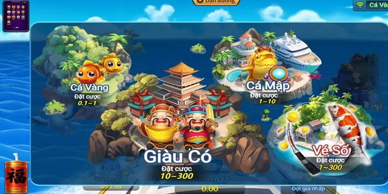 TP Câu Cá Vàng Hi88: Tận Hưởng Tựa Game Đổi Thưởng Cực Hot Lựa chọn phòng chơi với các mức cược phù hợp
